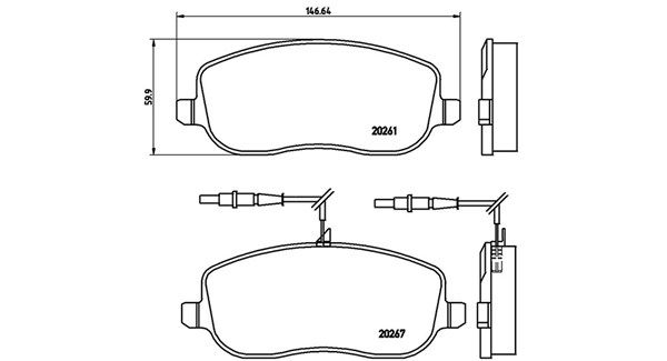 MAGNETI MARELLI Комплект тормозных колодок, дисковый тормоз 363700423090